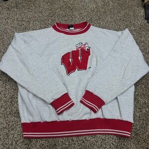 vintage wisconsin badgers crewneck